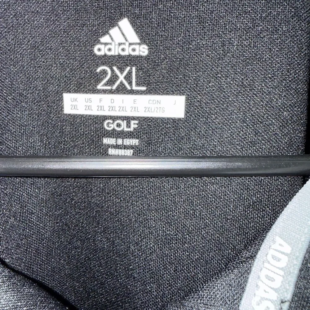 Adidas Men's Golf Polo Shirt in Black with White Accents